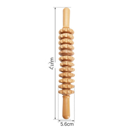 Wooden Massage Roller Suit Multifunctional Natural Massager For Men And Women